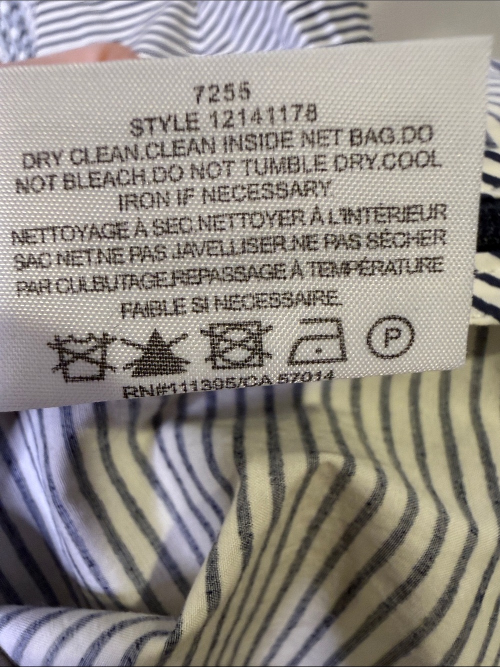Tory Burch Striped Embroidered Long Sleeve Tunic Top Navy White Size 4 - Picture 5 of 7
